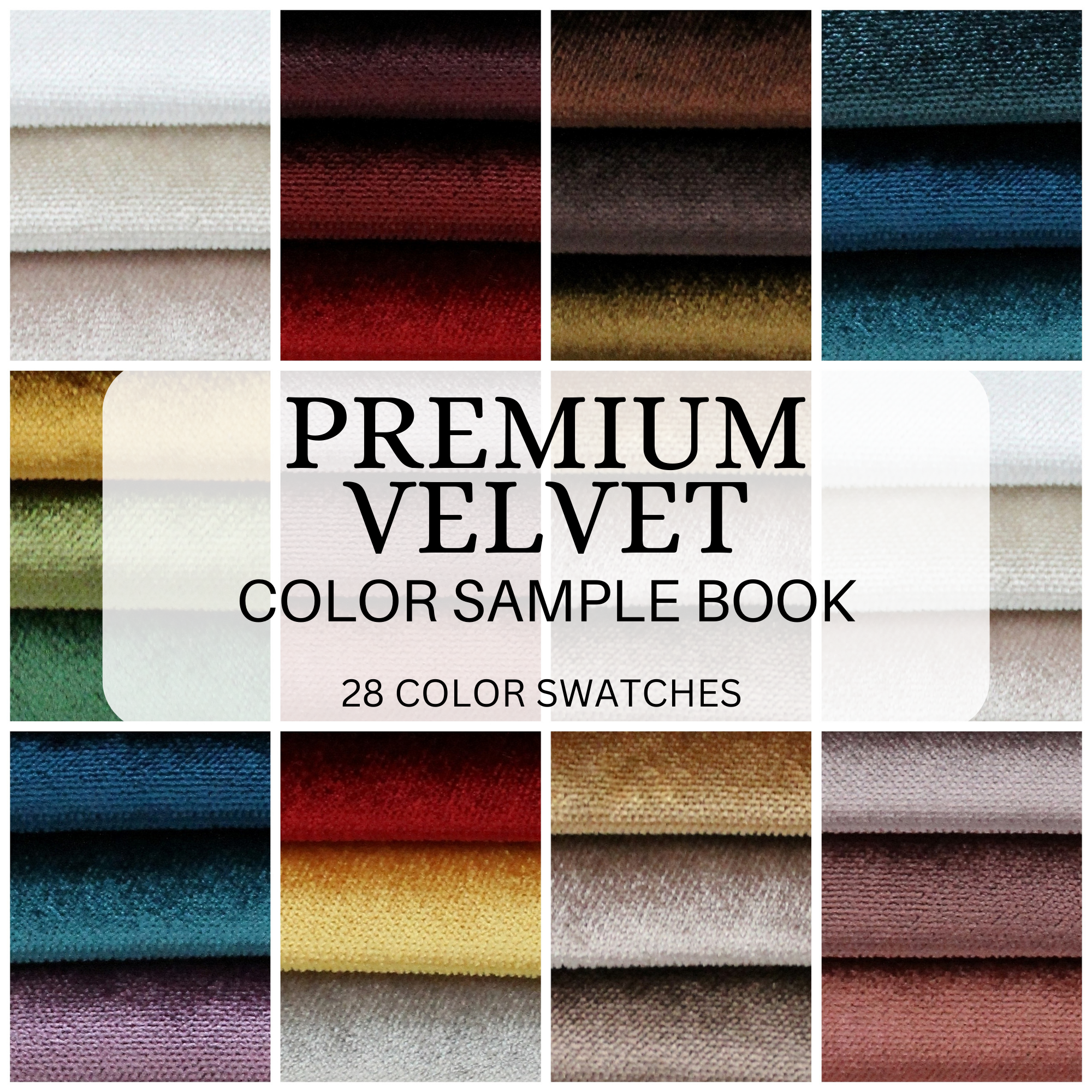 TWOPAGES Birkin Series Swatches Faux Velvet Fabric Sample Book