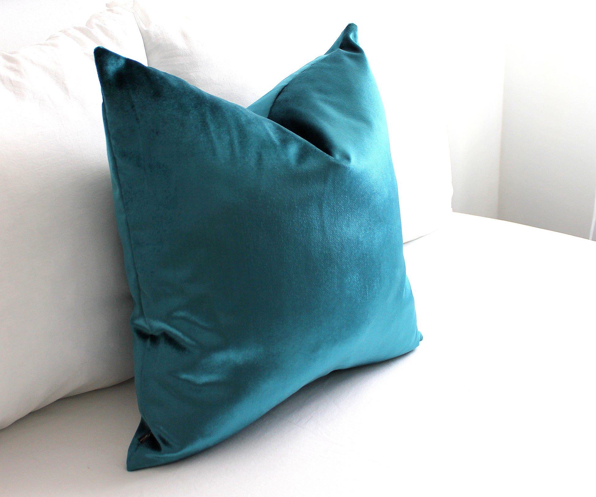 Dark Teal Premium Velvet Throw Pillow Cover, bedroom layering interior decor