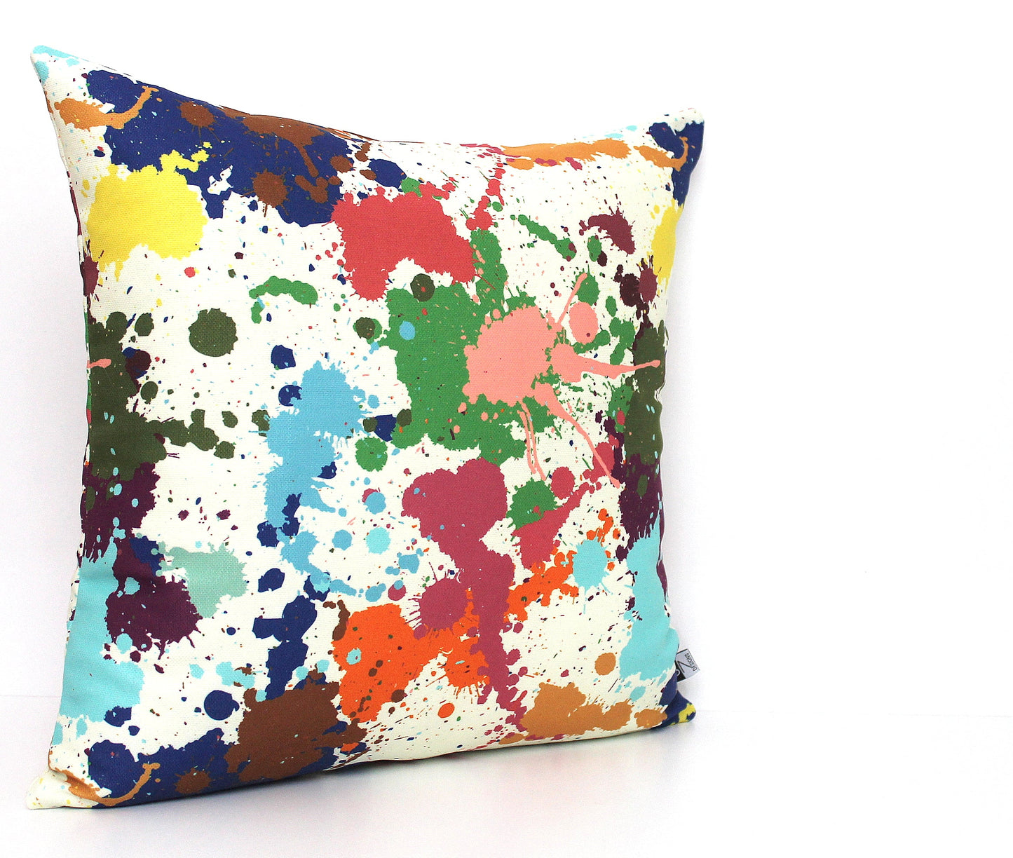 Paint Splatter Throw Pillow Cover