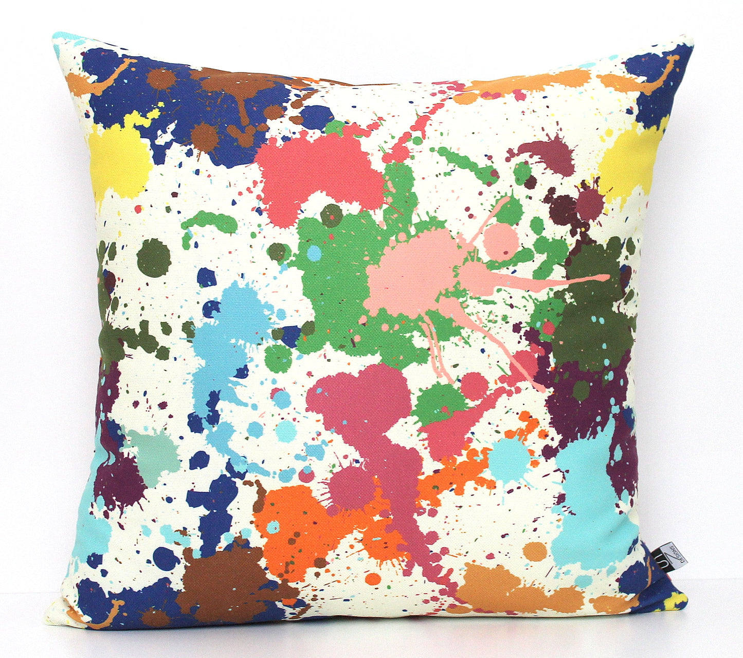 Paint Splatter Throw Pillow Cover