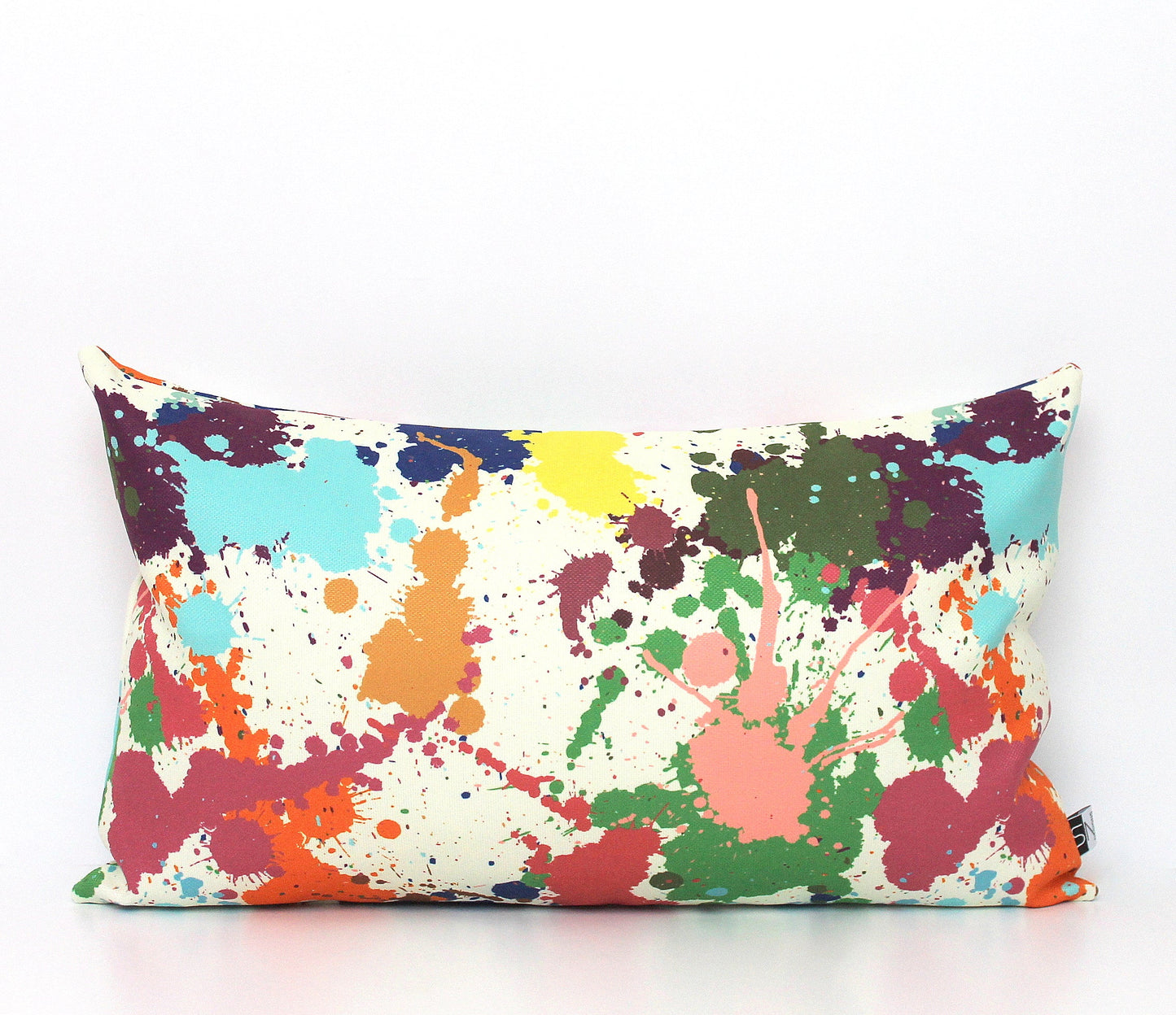 Paint Splatter Throw Pillow Cover