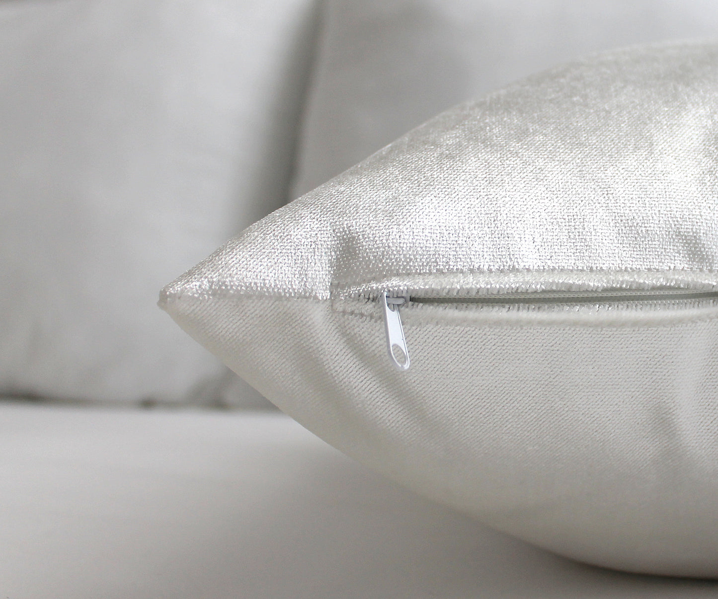 Premium White Velvet Throw Pillow Cover, cozy living