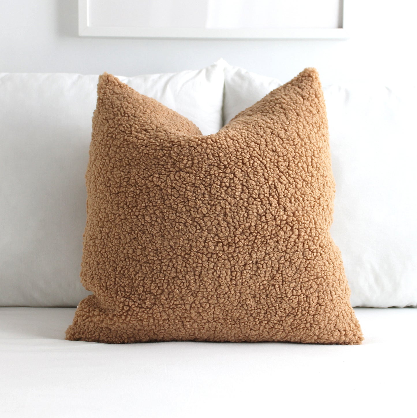 Biscuit Cozy Teddy Boucle Throw Pillow Cover