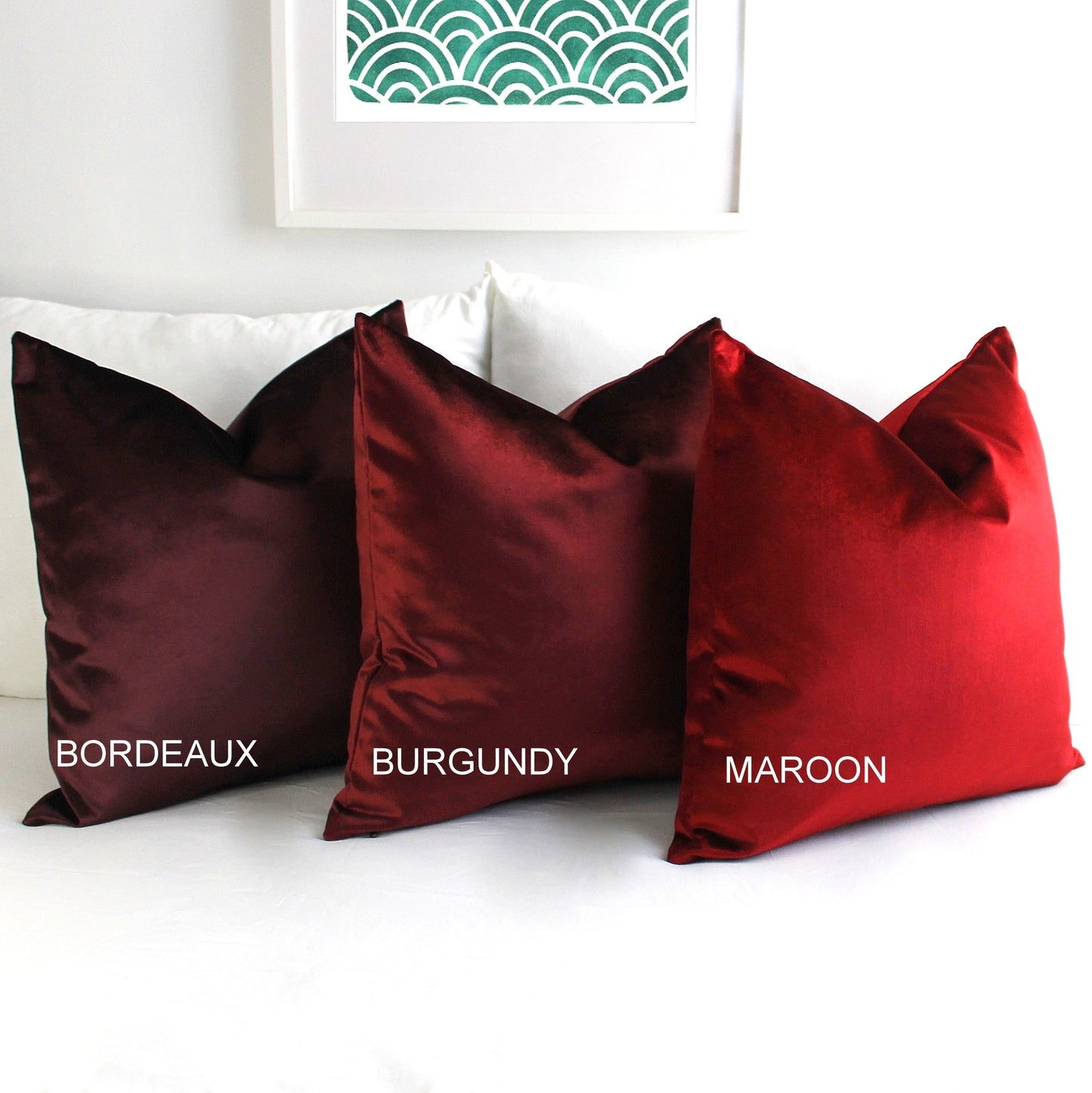 Maroon Red Premium Velvet Throw Pillow Cover