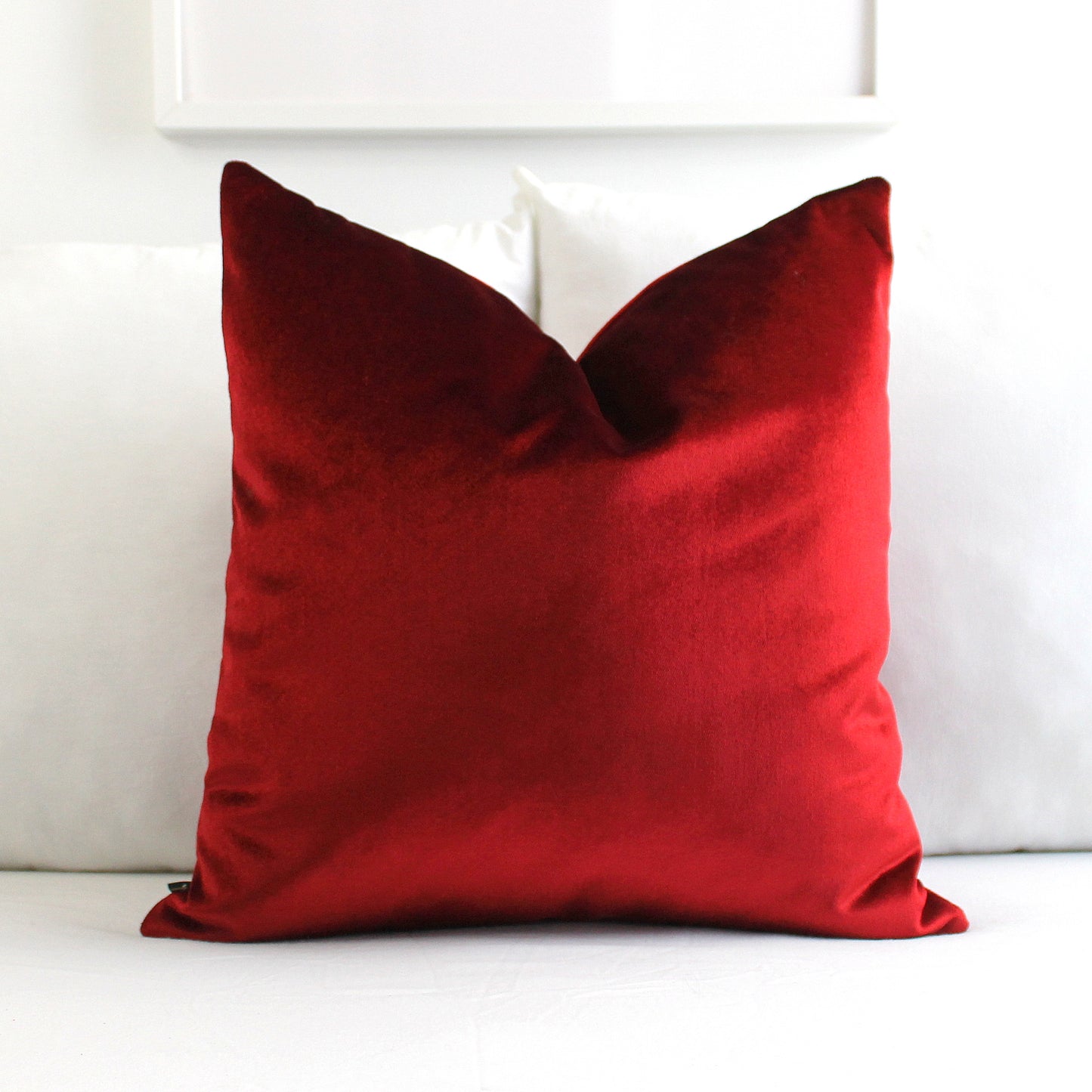 Maroon Red Premium Velvet Throw Pillow Cover