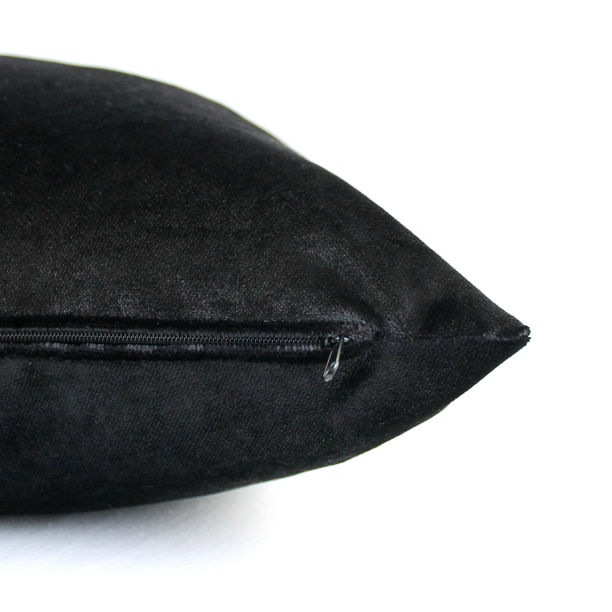 Premium high quality shiny black velvet pillow cover, all sizes available, all orders express shipped with UPS. 