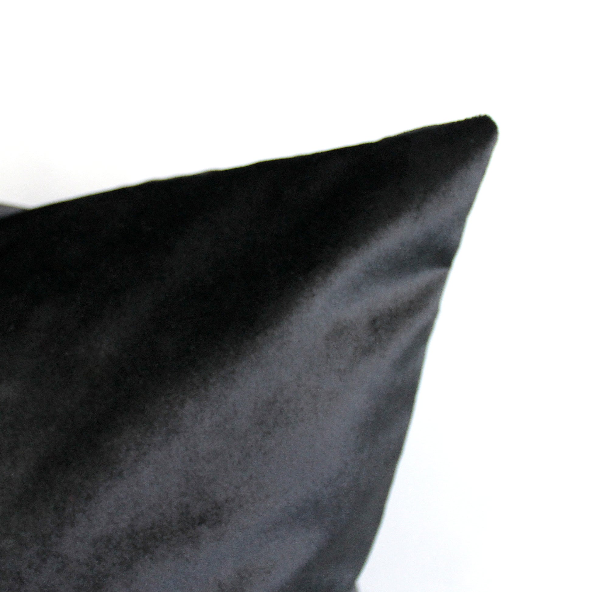 Premium high quality shiny black velvet pillow cover, all sizes available, all orders express shipped with UPS. 