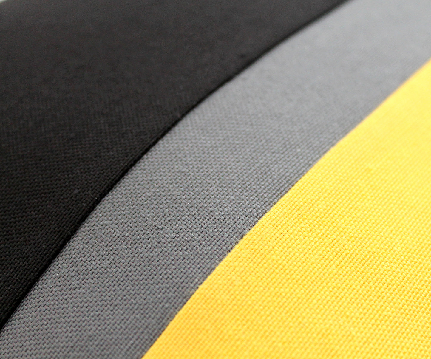 Black and Charcoal Blue and Yellow Color Block Pillow Cover