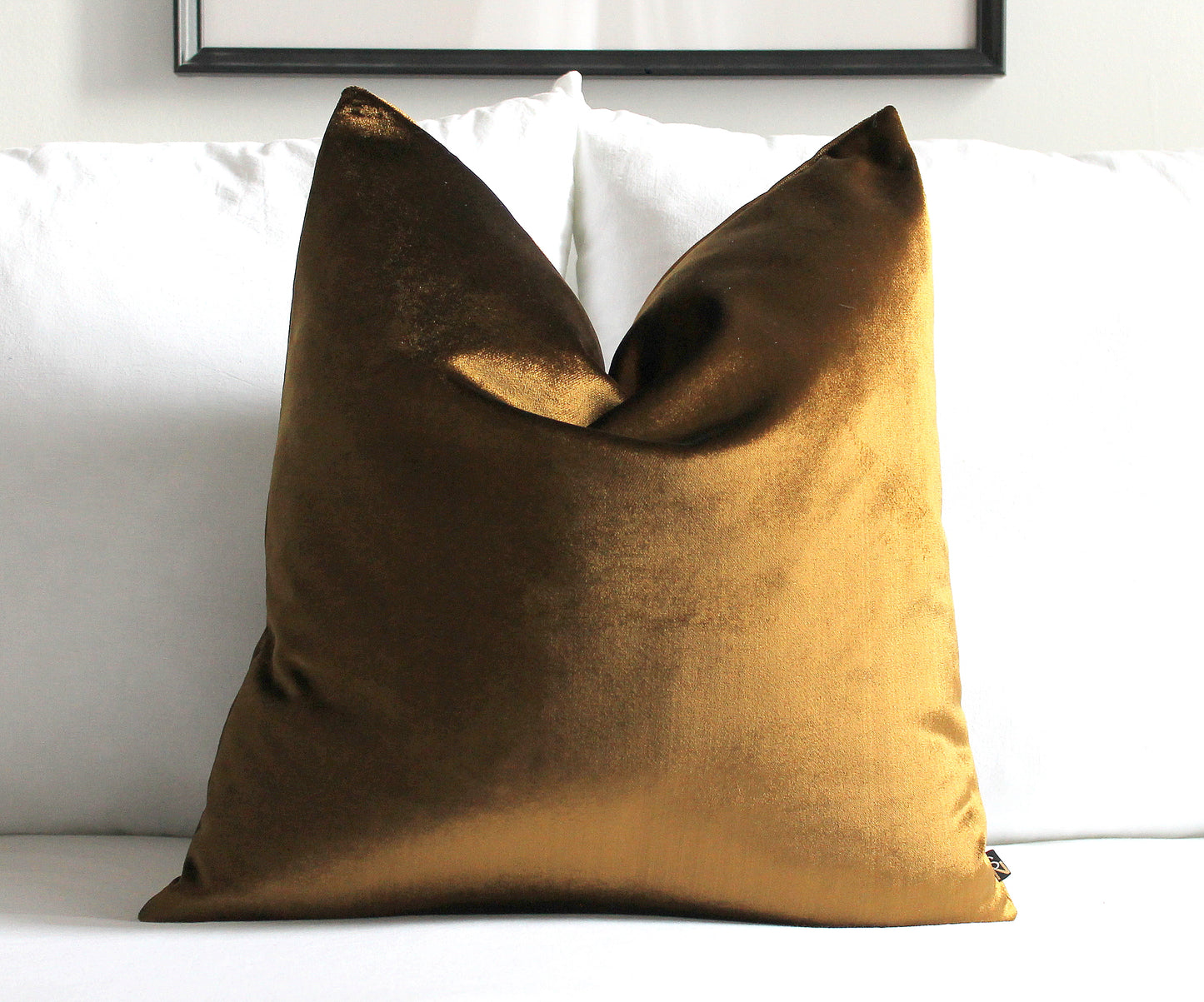 Extra Long Sunlit Kelp Premium Velvet Throw Pillow Cover, bedroom decor