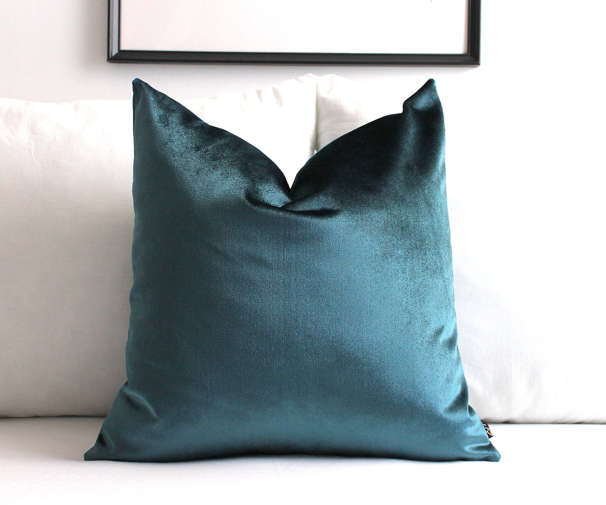 Petrol Blue Premium Velvet Throw Pillow Cover, house decor