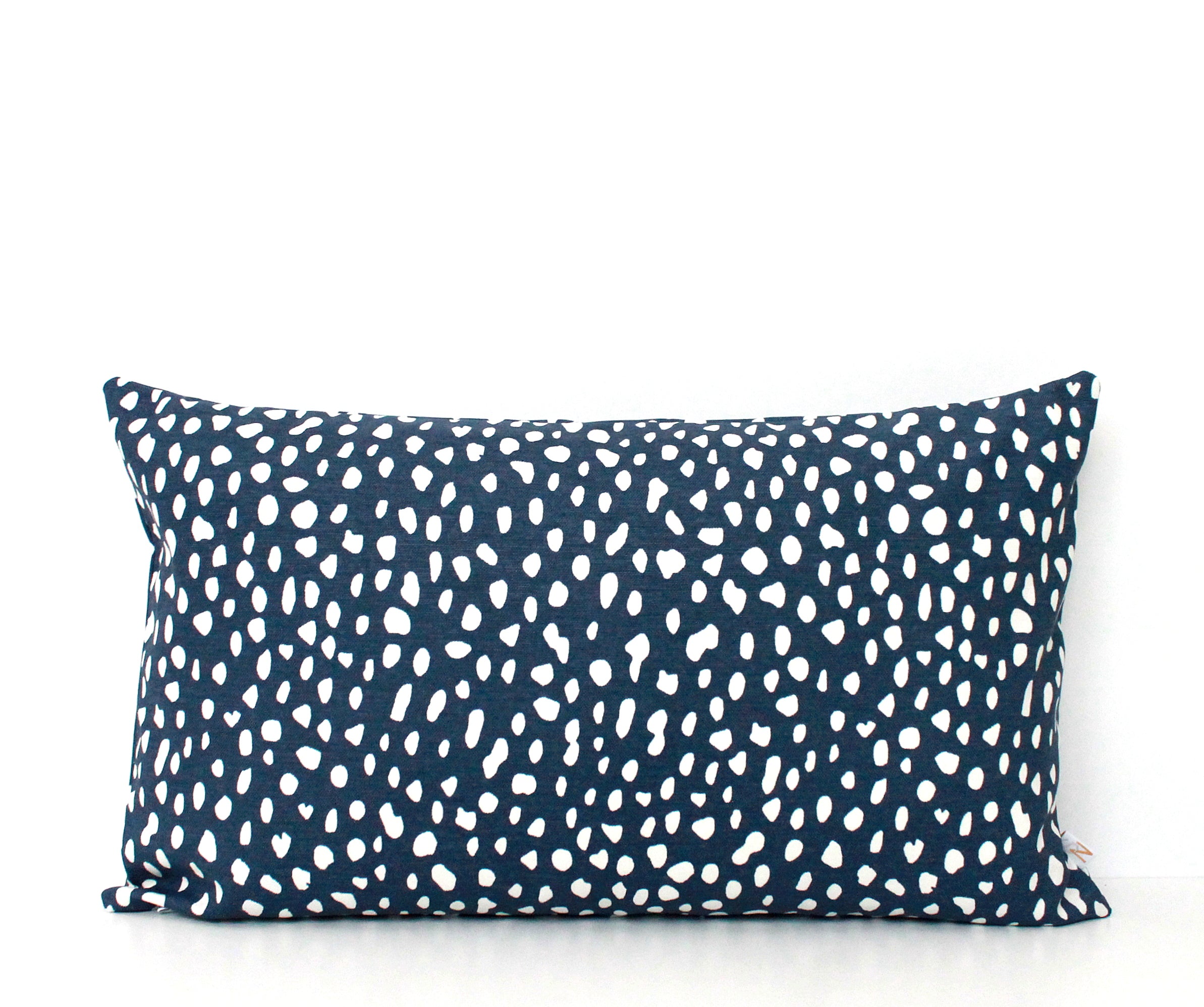 Navy lumbar pillow cover best sale