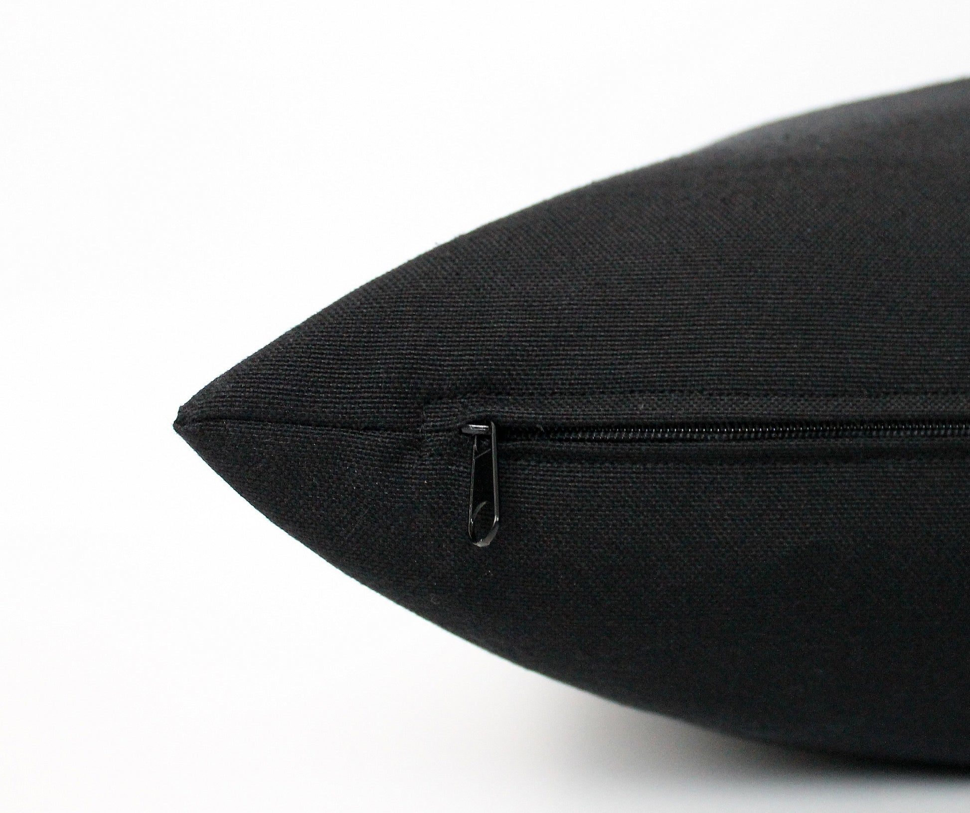 Solid Black Pillow Covers, Cotton, All sizes available.