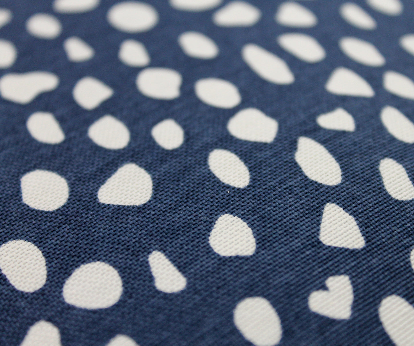 Navy Blue and White Spots Pillow Cover