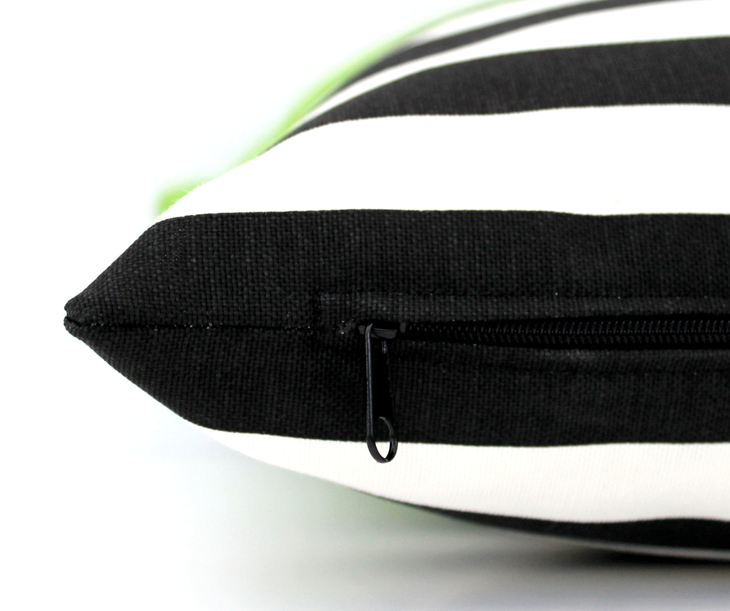 Bright Green, Black and White Colorblock Pillow Cover