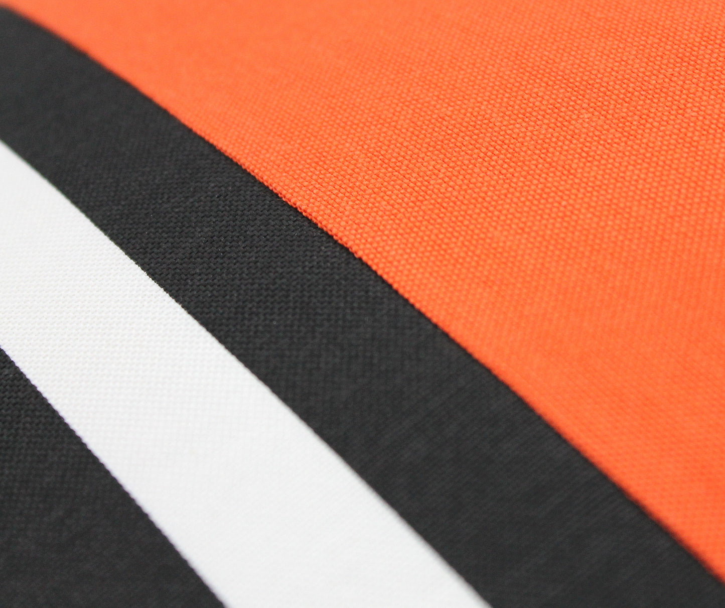 Orange With Black and White Stripes Colorblock Pillow Cover