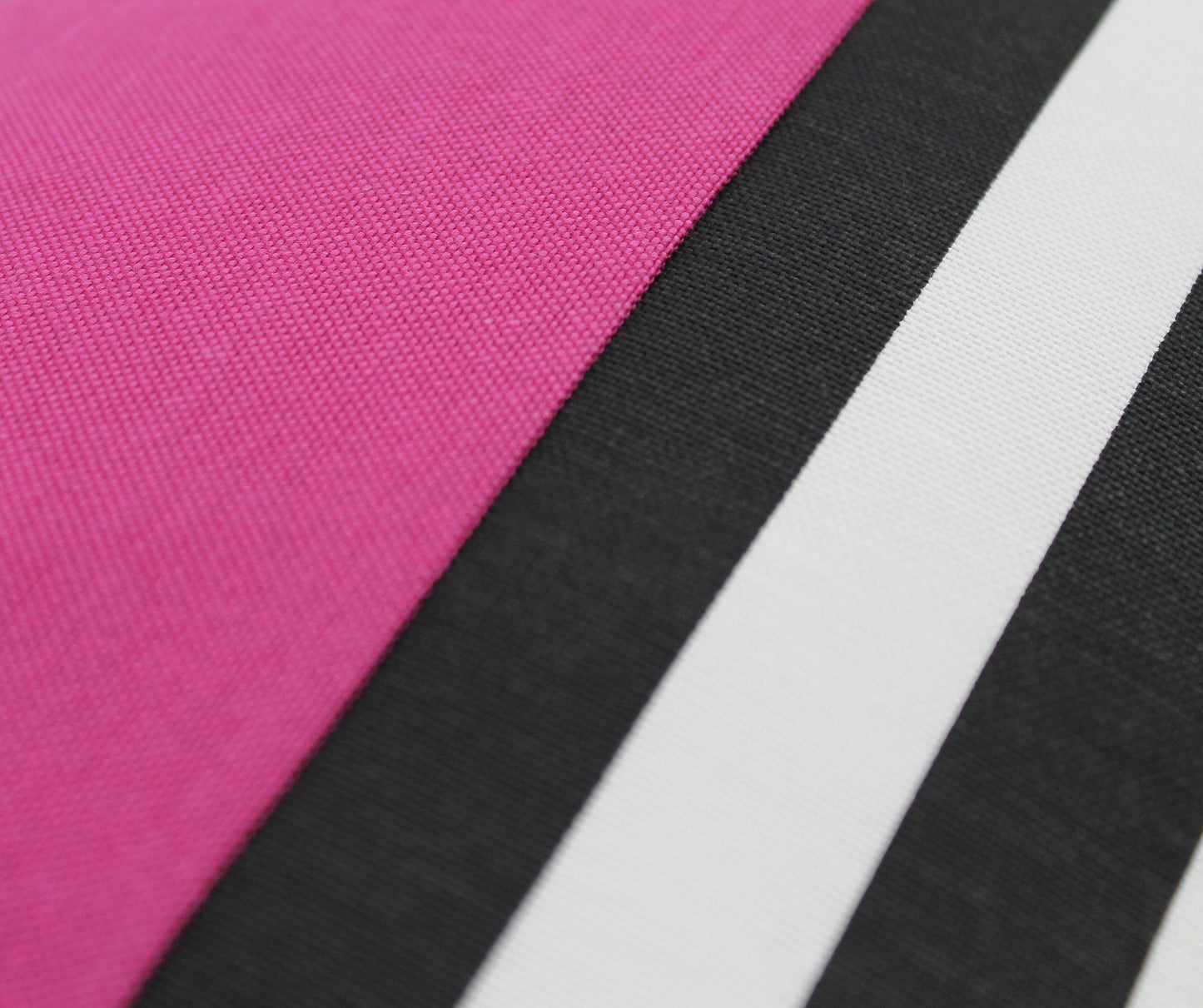 Fuchsia Pink, Black and White Colorblock Pillow Cover