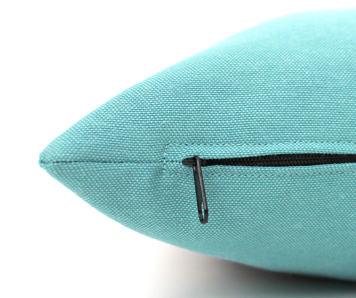 Black, Dark Grey and Light Teal Color Block Pillow Cover