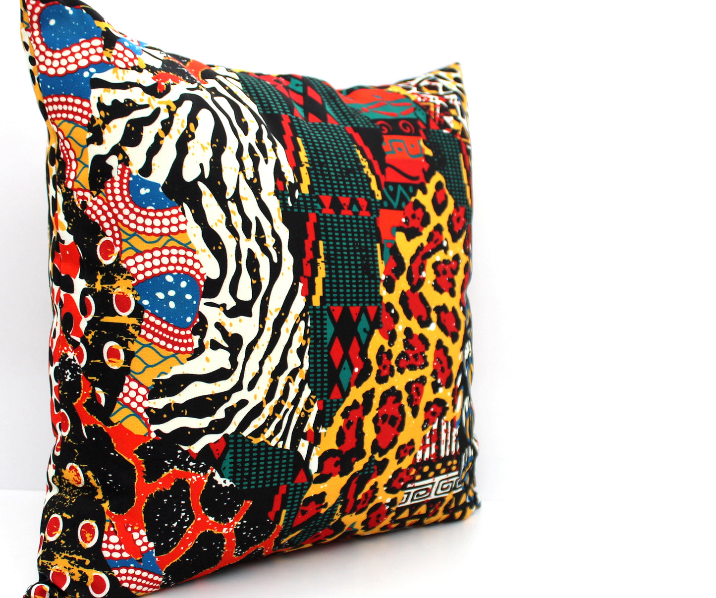 African Print Throw Pillow Cover