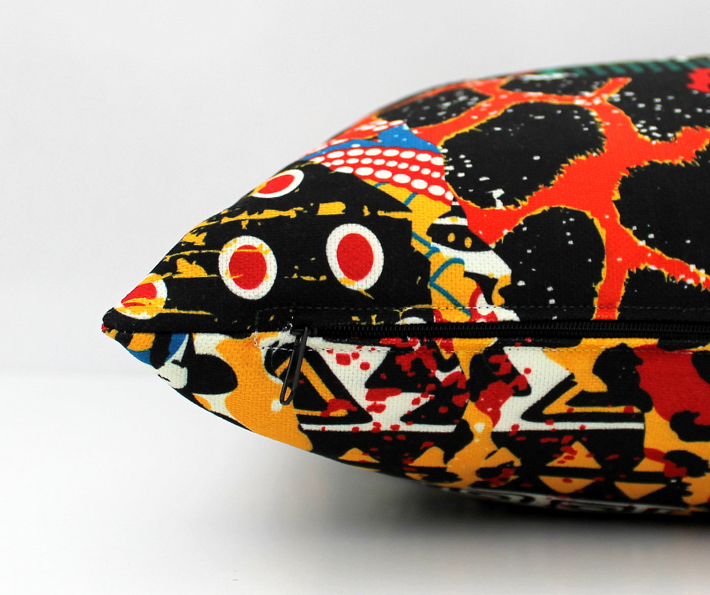 African Print Throw Pillow Cover