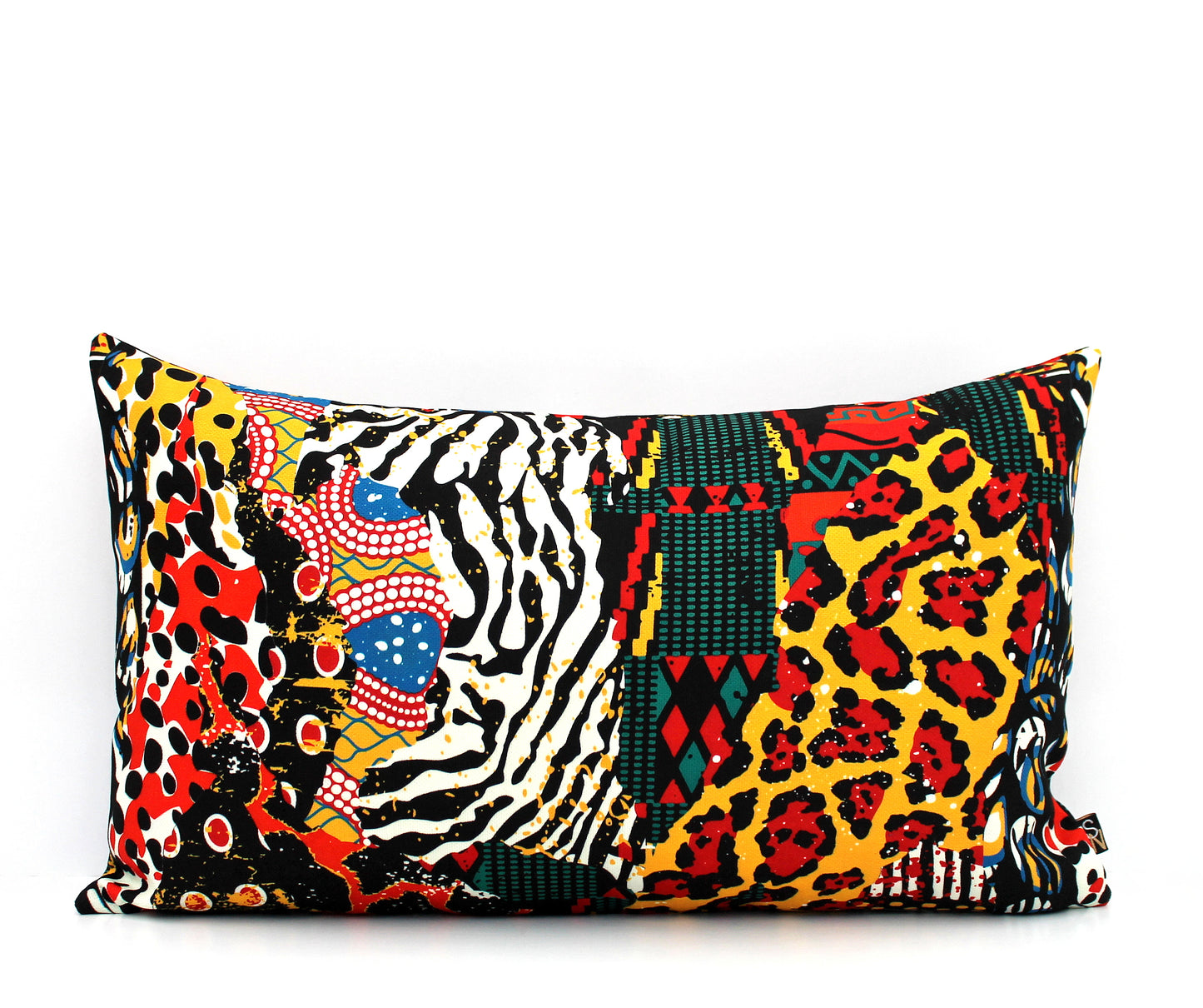 African Print Throw Pillow Cover