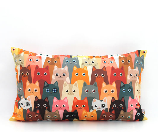 Cat Lovers Pillow Lumbar Cover