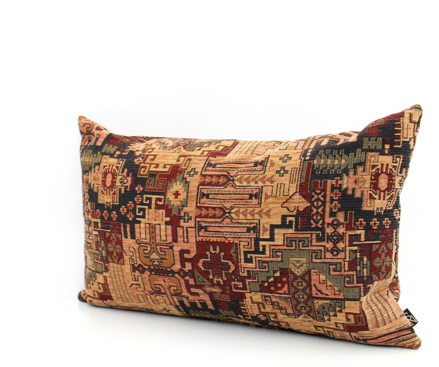 Beige and Brown Turkish Kilim Pillow Cover