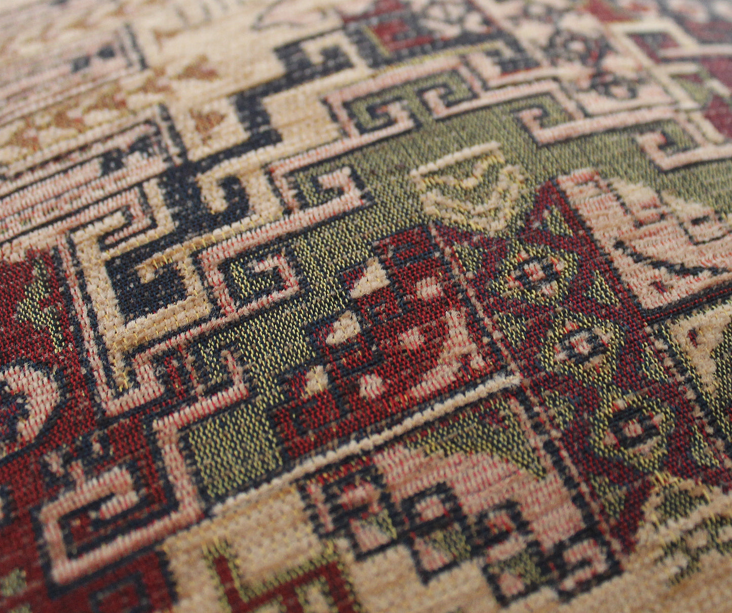 Beige and Brown Turkish Kilim Pillow Cover