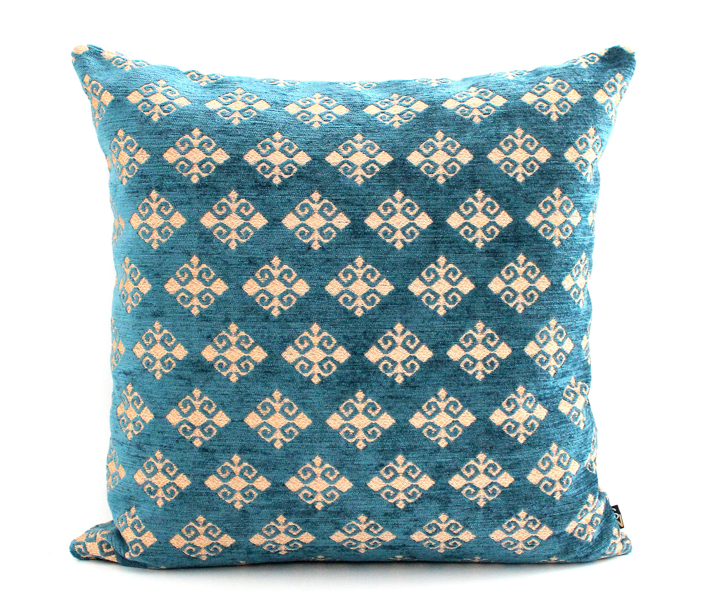 Dark Teal / Petrol Blue High End Turkish Ottoman Lumbar Pillow Cover - Luxurious Boho Throw