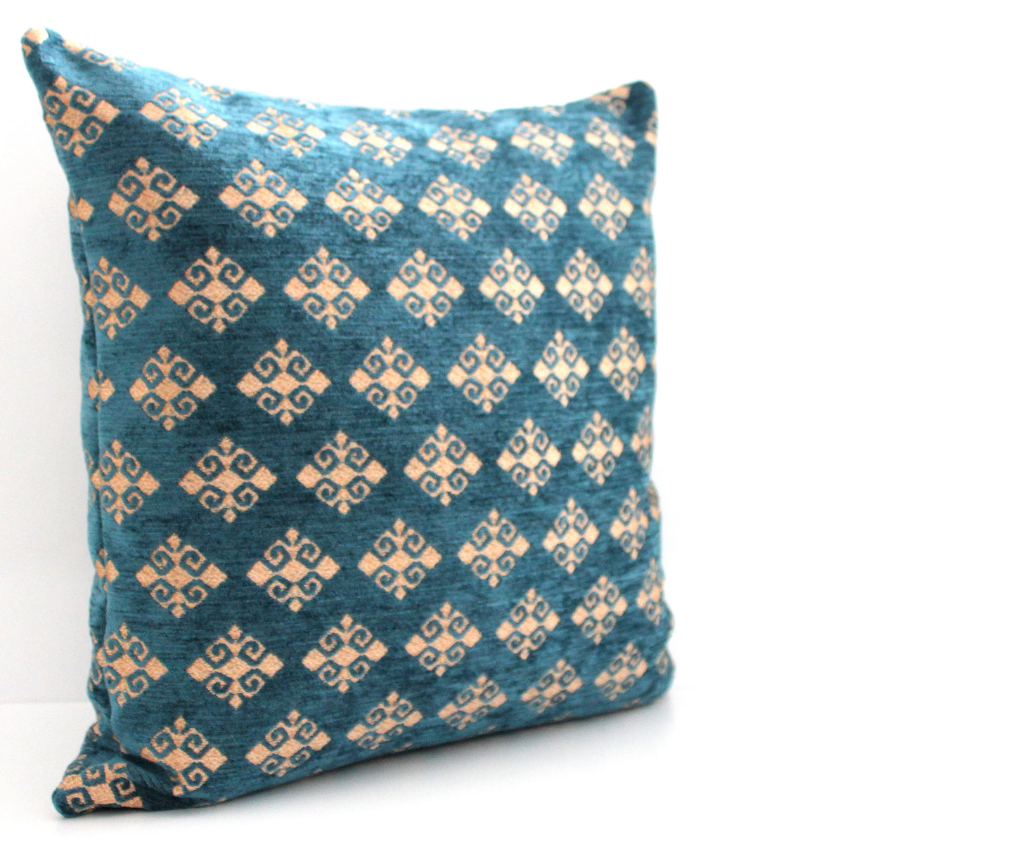 Dark Teal / Petrol Blue High End Turkish Ottoman Pillow Cover - Luxurious Boho Throw