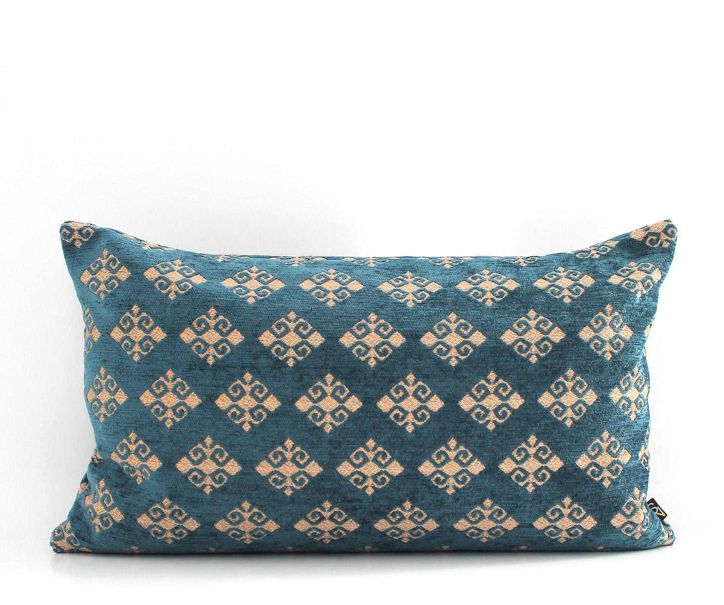 Dark Teal / Petrol Blue High End Turkish Ottoman Pillow Cover - Luxurious Boho Throw