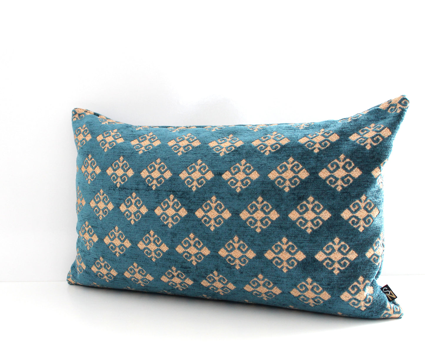 Dark Teal / Petrol Blue High End Turkish Ottoman Pillow Cover - Luxurious Boho Throw