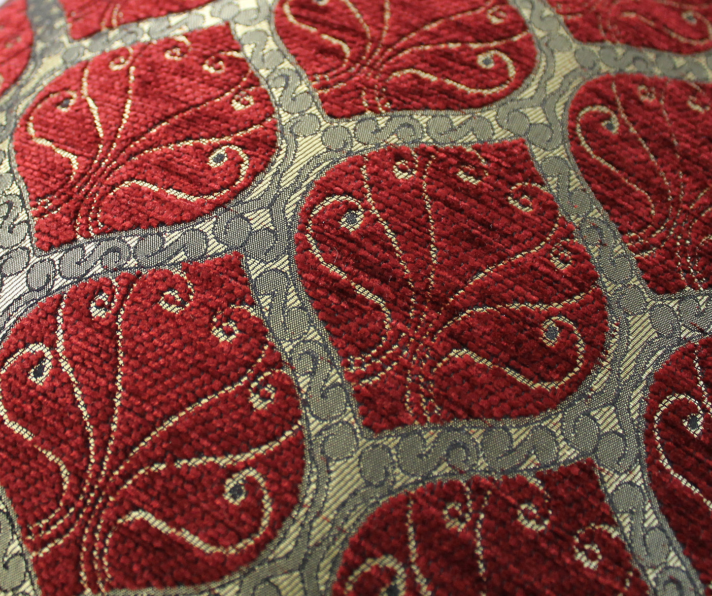 Burgundy Red Turkish Ottoman Lumbar Pillow Cover