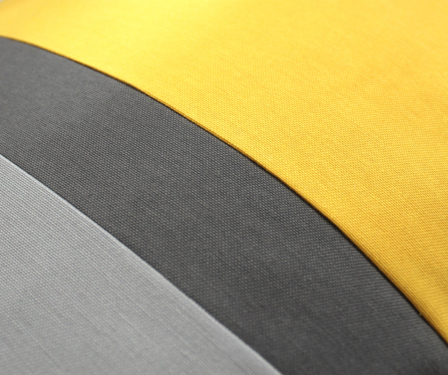 Yellow and Grey Color Block Pillow Cover