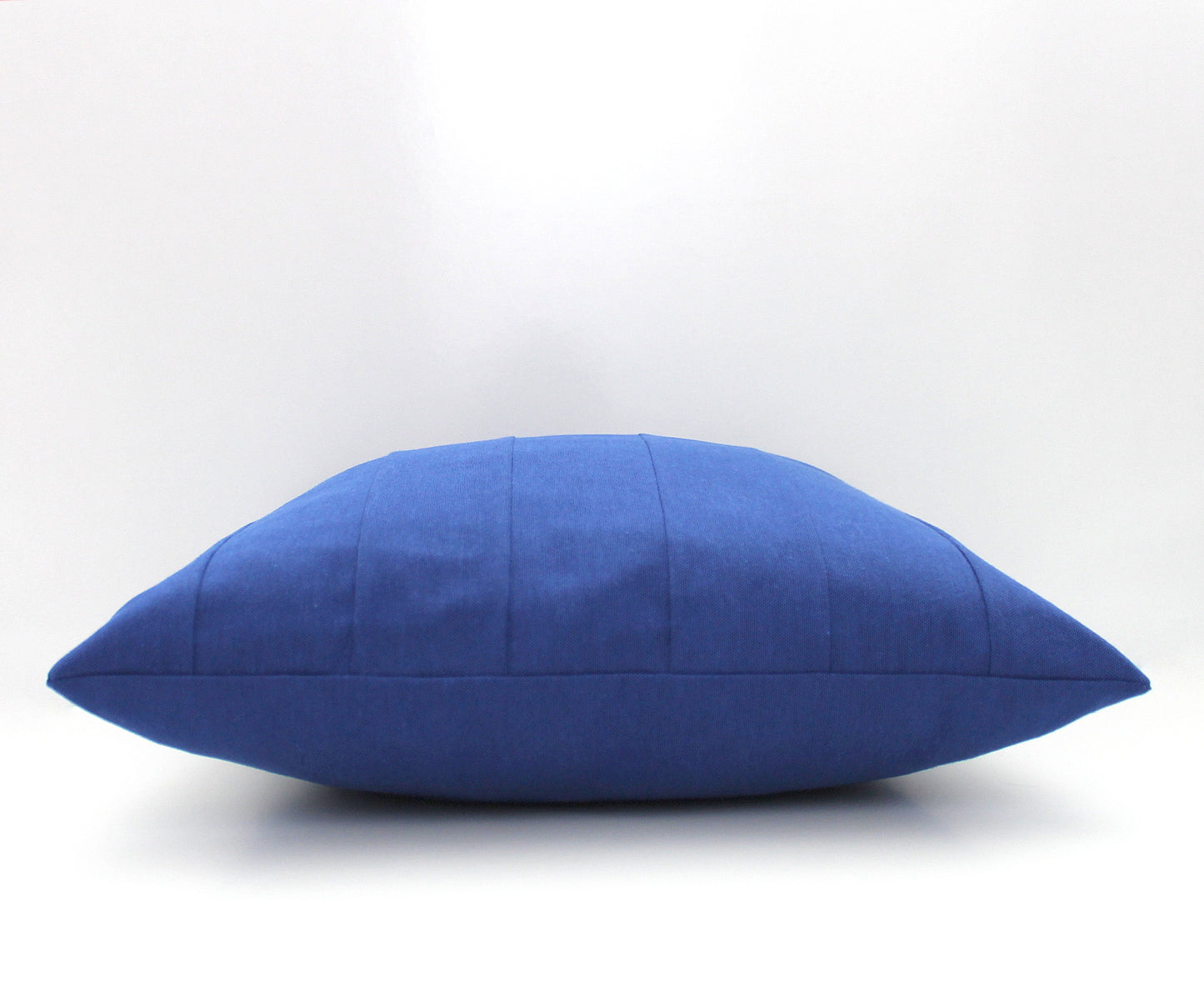 Dark Cobalt Blue Textured Solid Colorblock Cotton Pillow Cover