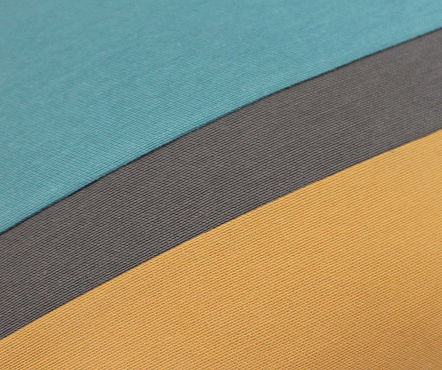 Light Teal, Dark Grey and Mustard Colorblock Pillow Cover