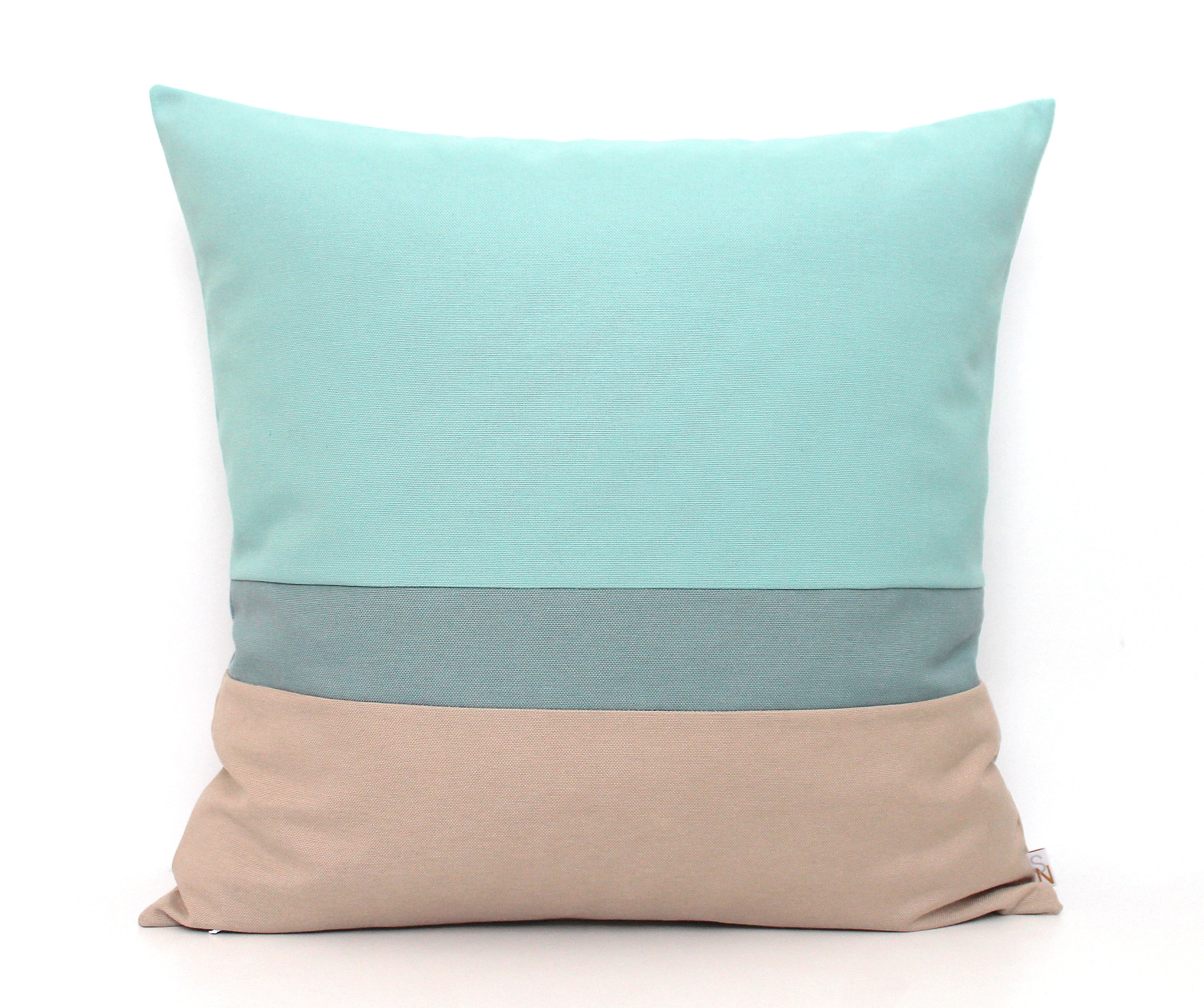 Aqua blue online pillows