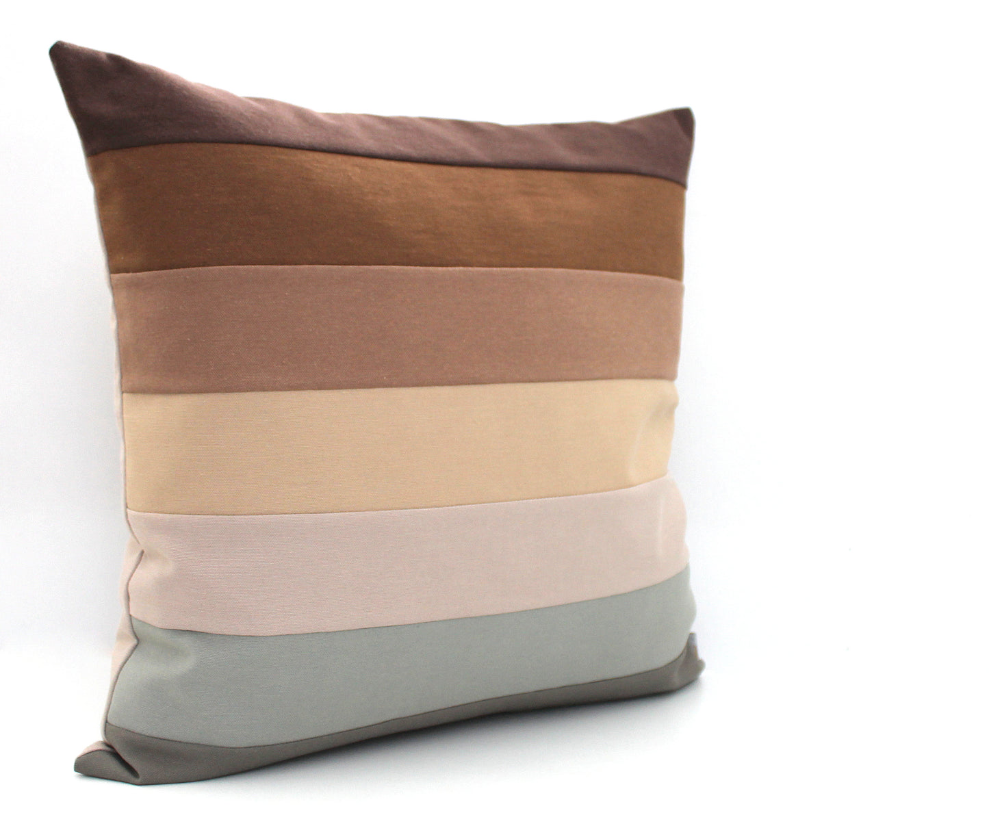 Earth Tones, Textured Colorblock Throw Pillow Cover