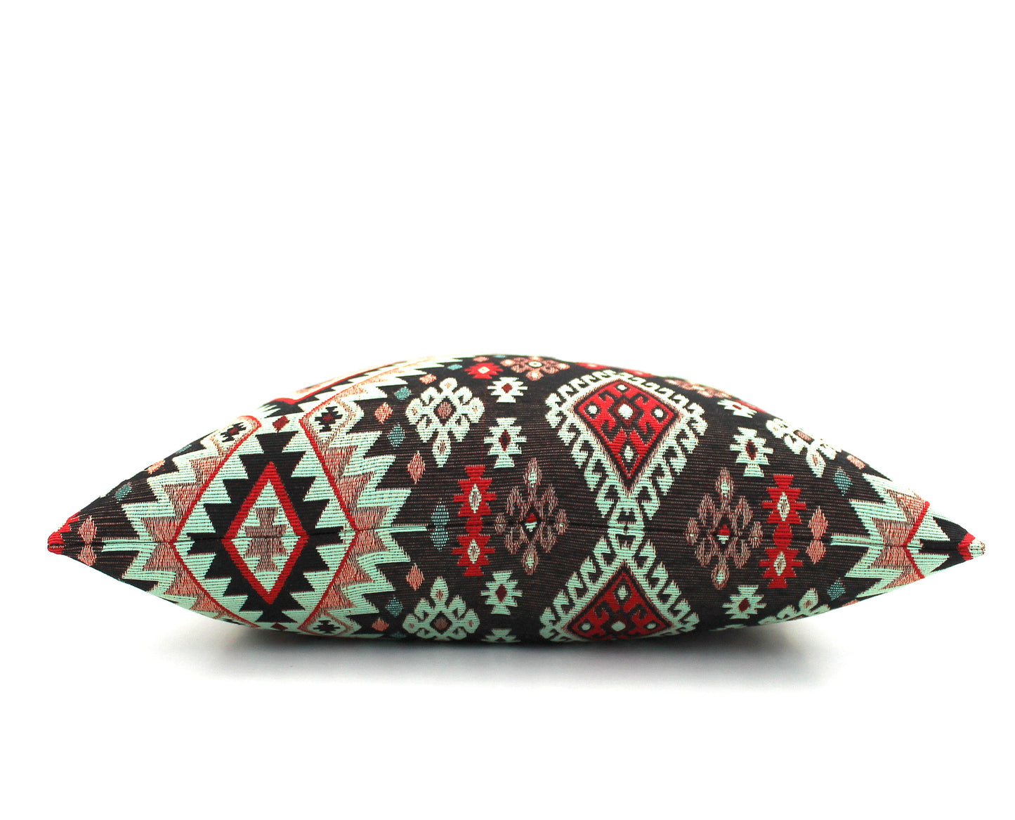 Black and Red Turkish Kilim Pillow Cover