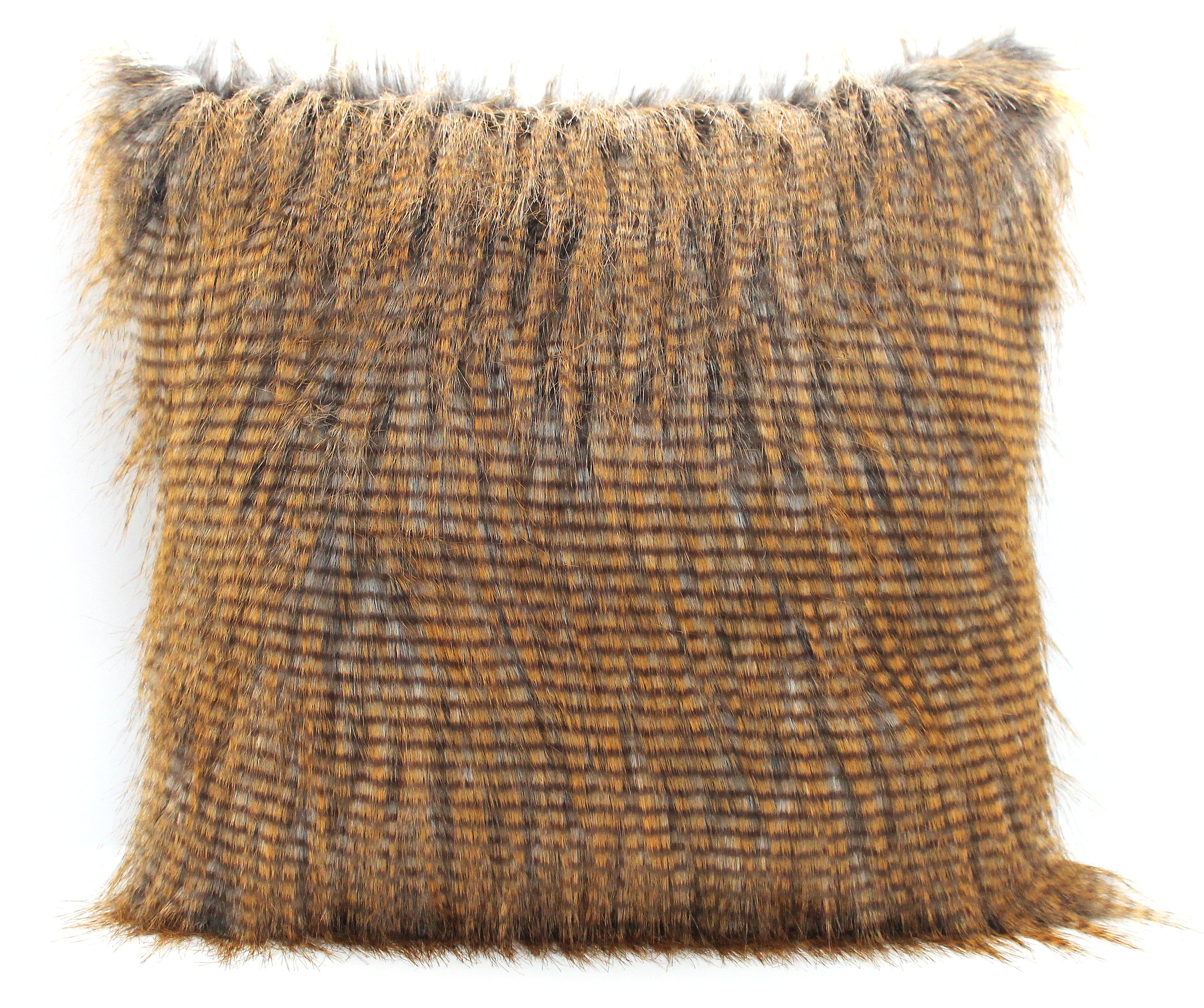 Gold faux 2024 fur pillow