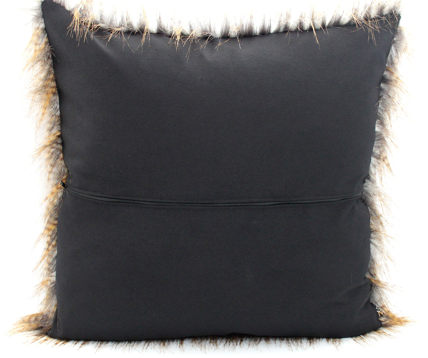 Luxury Golden Pheasant Faux Fur Pillow Cover - Custom Backing Color