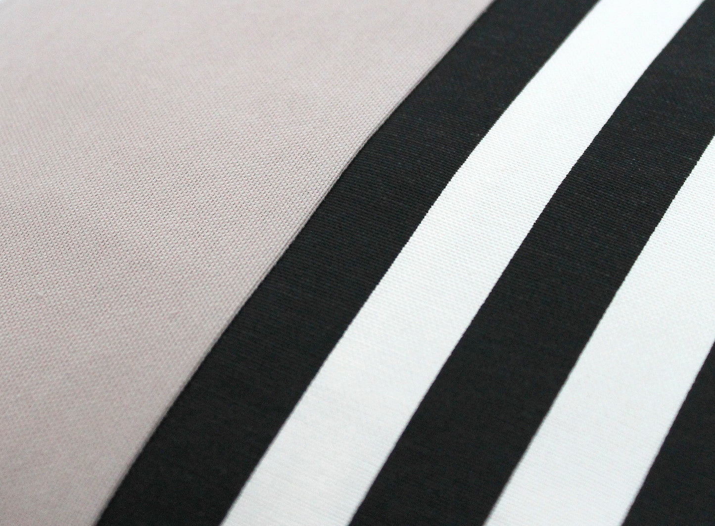 Stone with Black and White Stripes Colorblock Pillow Cover