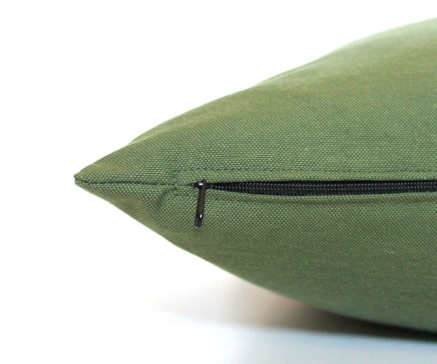 Olive Green, Light Grey and Brown Faux Leather Colorblock Pillow Cover - All Sizes