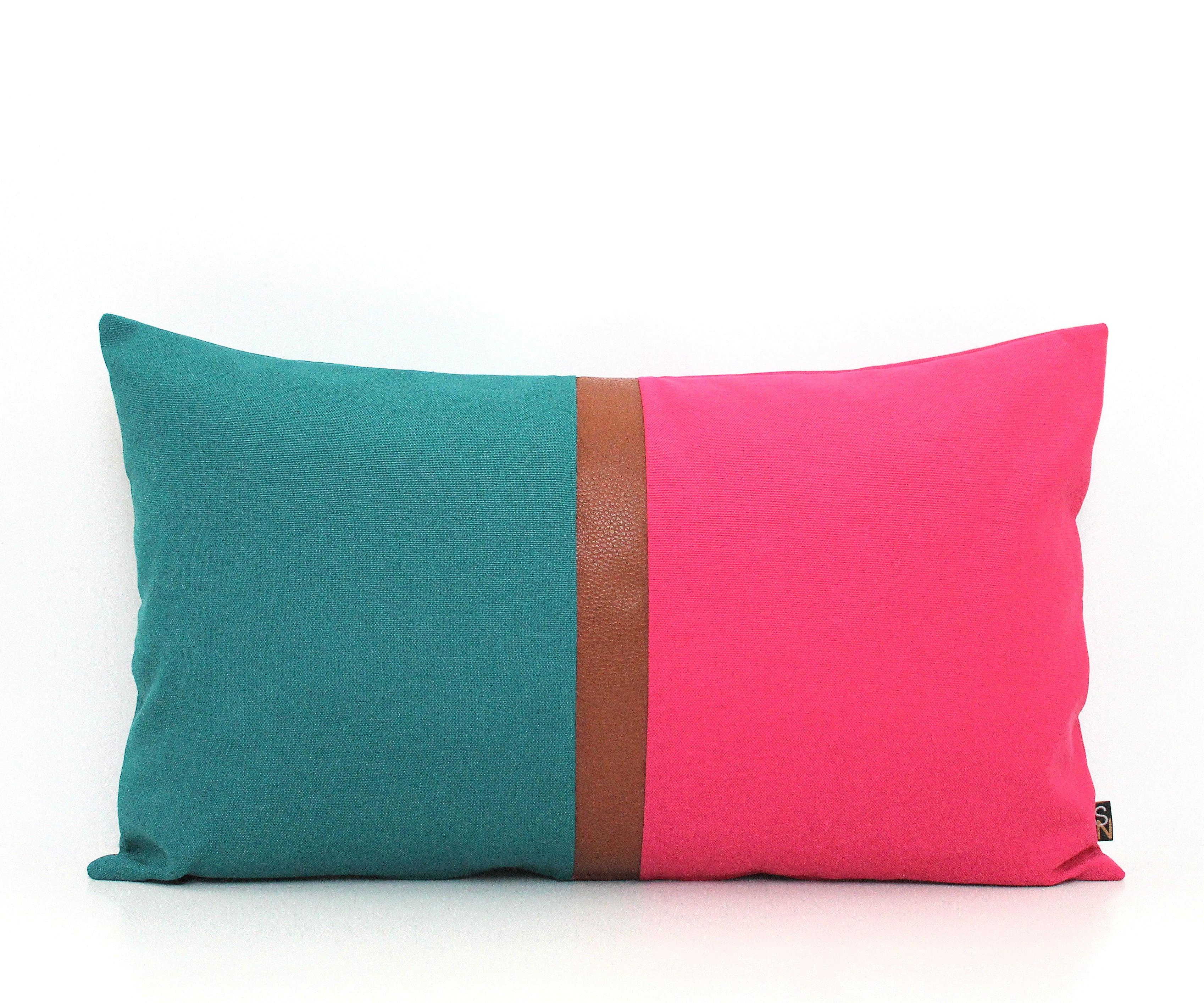 Dark teal hot sale lumbar pillow