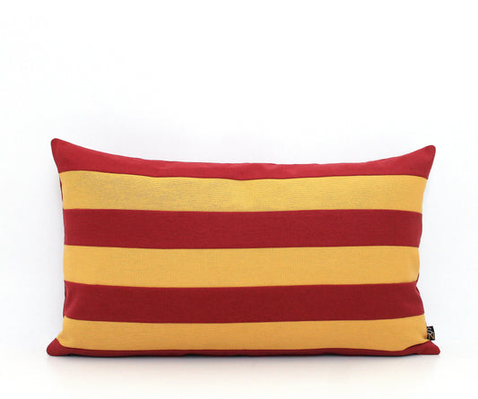 Harry Potter Gryffindor House Inspired Maroon and Mustard Colorblock Pillow Cover