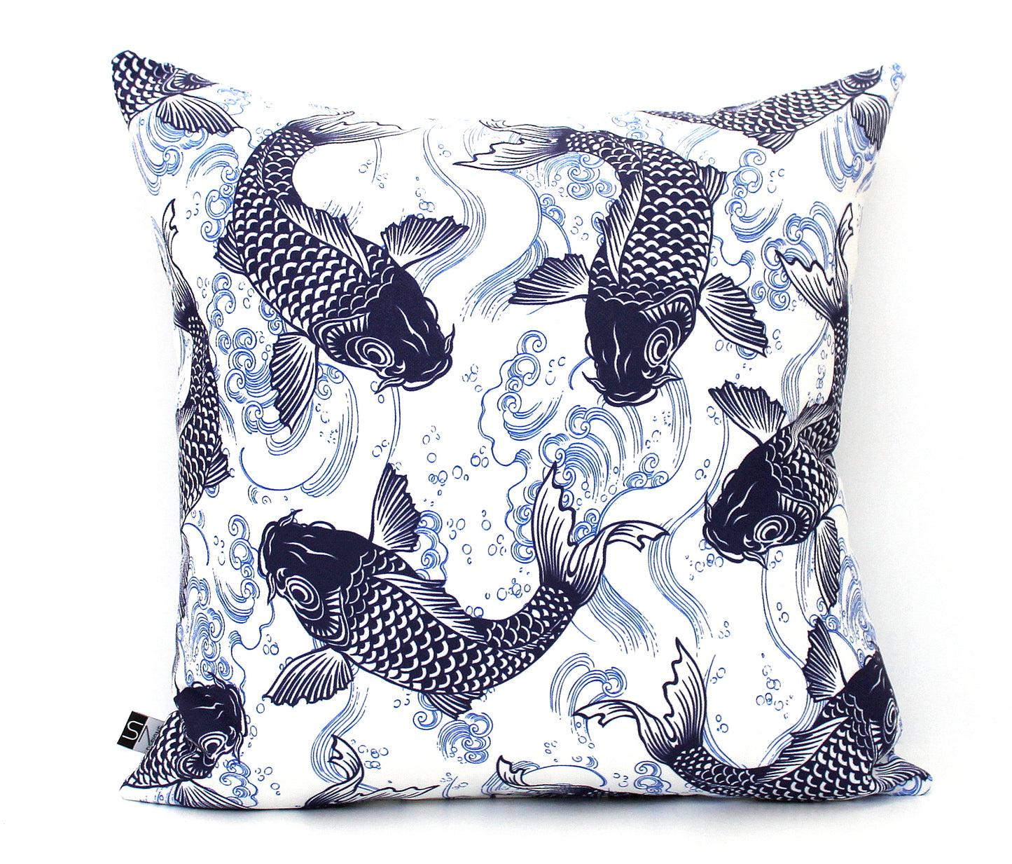 ★ All orders shipped with UPS express, deliveries in 1-3 days! ★   These pillow covers feature the same koi print design fabric on both sides.