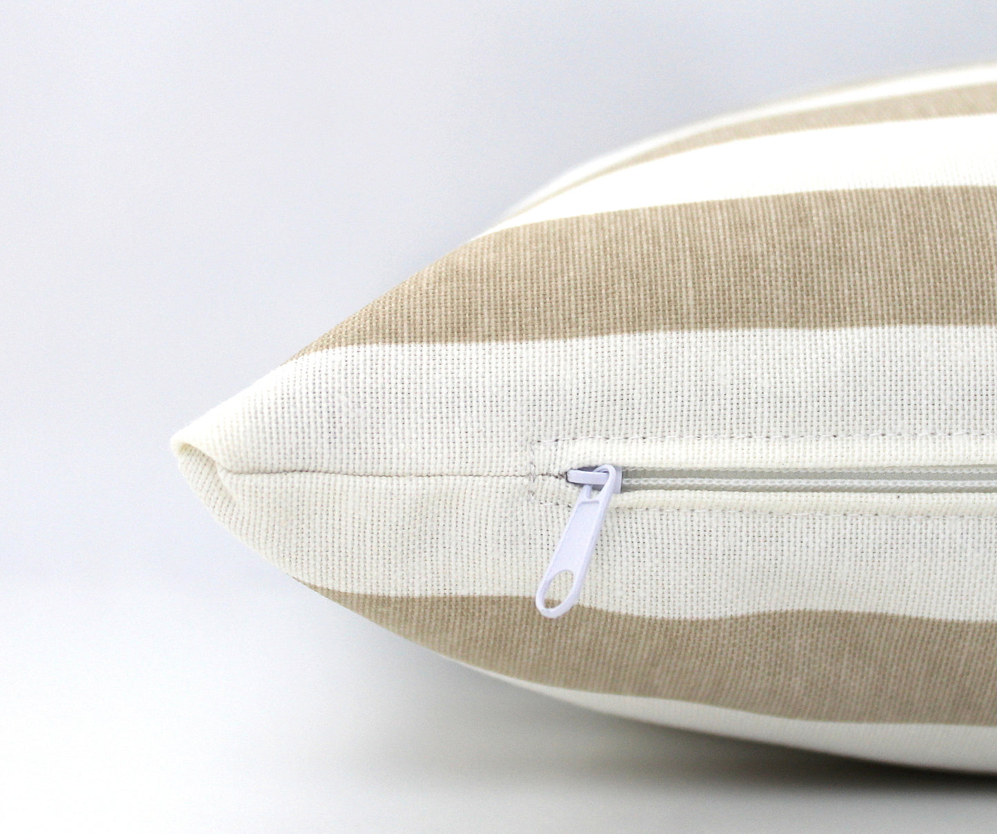 Light Grey, Beige and off White Colorblock Lumbar Pillow Cover