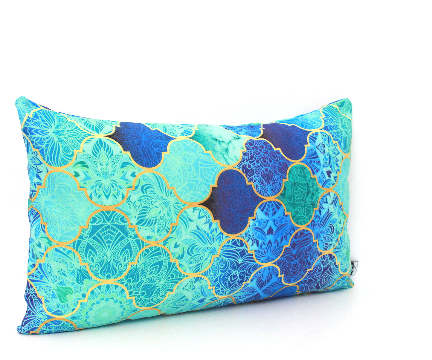 Turquoise Mermaid Moroccan Pillow Cover