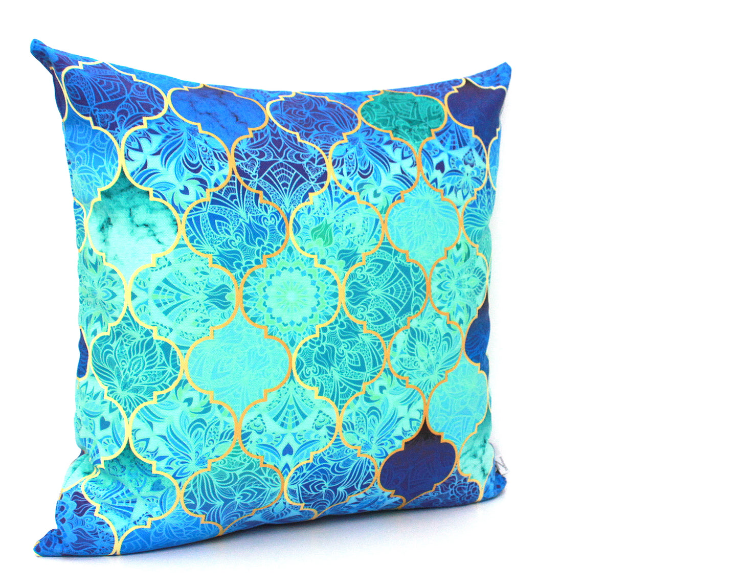 Turquoise Mermaid Moroccan Pillow Cover