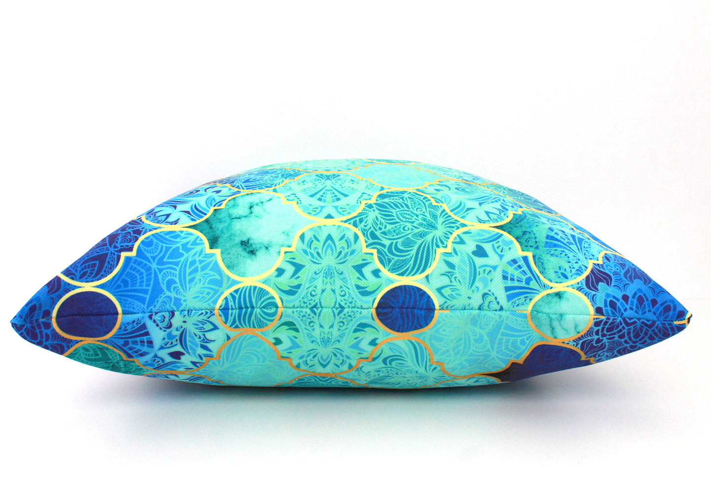 Turquoise Mermaid Moroccan Pillow Cover