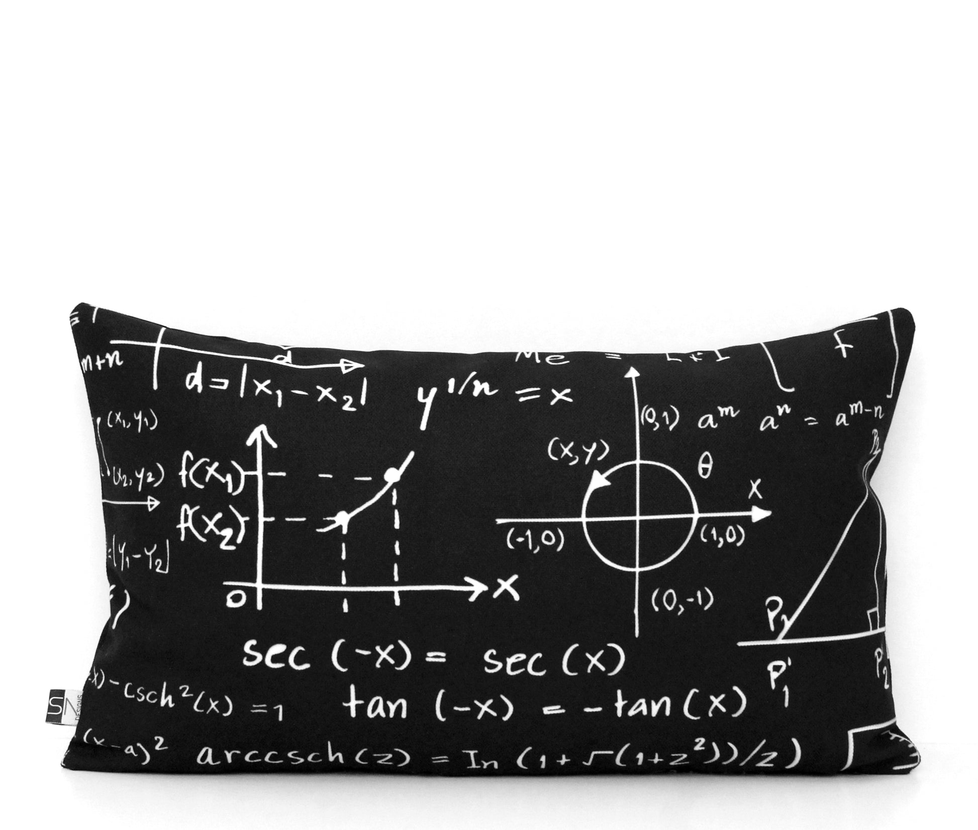 Math Chalkboard Pillow Cover - All Sizes Available